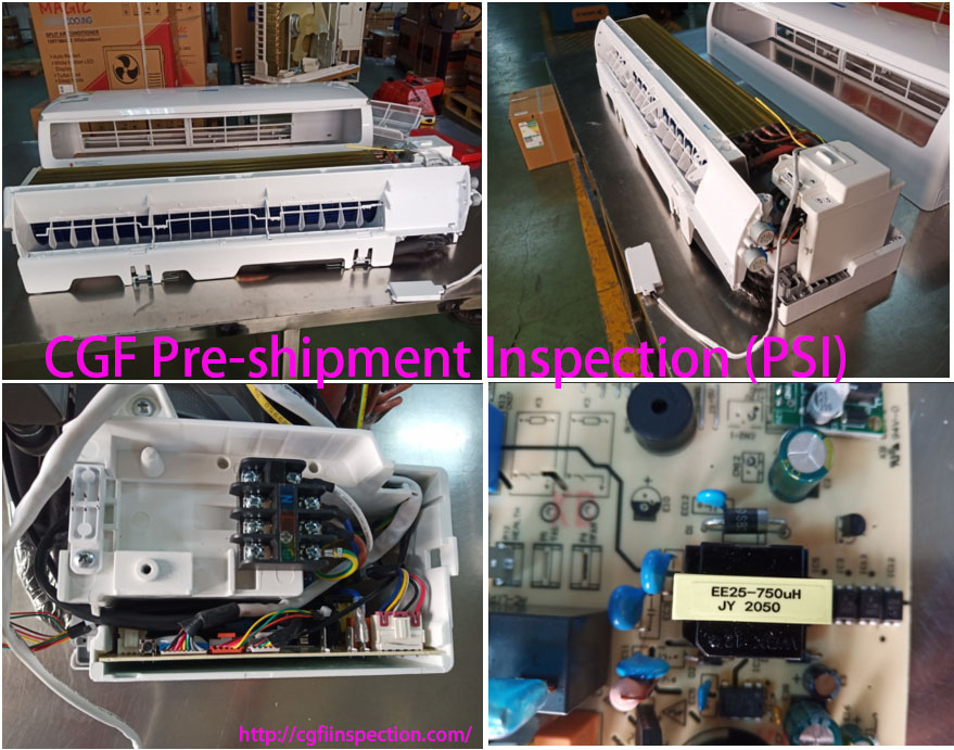 Air conditioner Pre-shipment Inspection (PSI) / Final Random Inspection (FRI) in China
