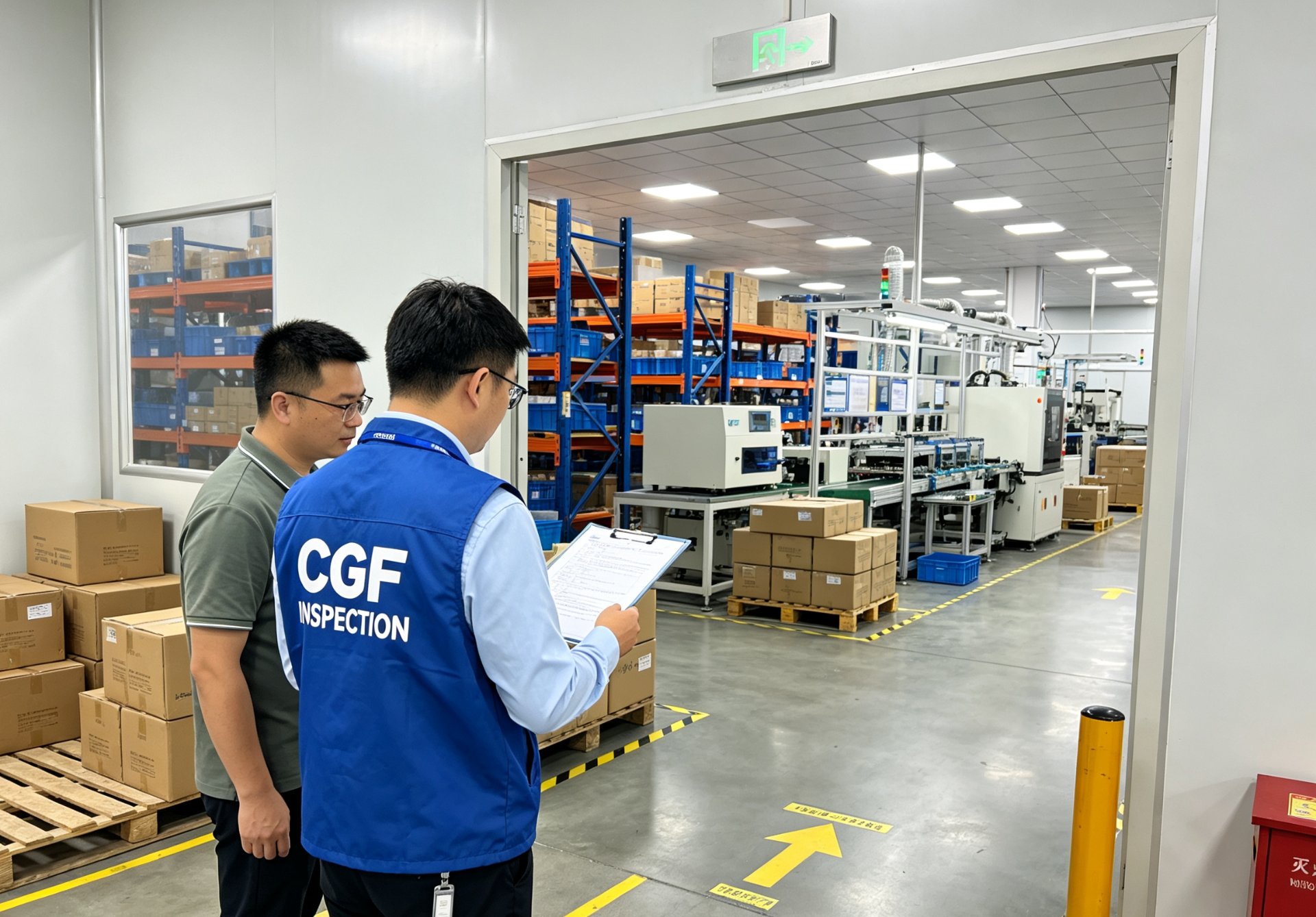 CGF inspector on factory floor